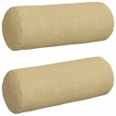  Bolster puter 2 pcs Grågrønn Ø 25 x 70 cm Corduroy stoff