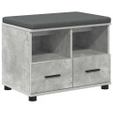 vidaXL Gangbenk BetongGrå 60 x 38 x 46 cm Konstruert treverk og stoff