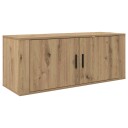  Vegghengt TV hylle Veggmontert Artisan Eik 100 x 34,5 x 40 cm