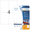 HERMA Weatherproof film labels A4 105 x 148 mm white extremely strong adhesion