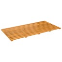 vidaXL Badematte Ensfarget Brun 100 x 53 x 2,5 cm Solid akasietre