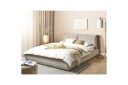 Dubbelsäng Beliani Vinay med lamellram Beige, 160x200 cm Taupe 160x200 -