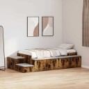 Oppbevarings seng Ramme Røkt Eik 100x200 cm