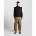 Lyle & Scott Lambswool Blend Quarter Zip Jumper - Black - L