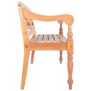 vidaXL Bataviabenk 98 cm heltre mahogni lysebrun