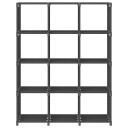 vidaXL Displayhylle med 12 kuber gr? 103x30x141 cm stoff