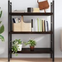 vidaXL Vegghylle m?rkegr? 80x60x6 cm behandlet heltre eik