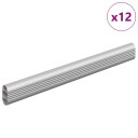 vidaXL Klesslanger 12 pcs sølv 264 x 15 x 29 mm Aluminium Legering