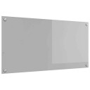 vidaXL Kjøkkenbakplate Lysegrå 100 x 50 x 0,6 cm herdet glass