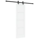 vidaXL Skydedør med tilbehørssett Hvit 61x198,5 cm Solid Tre Furu