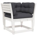  Hagesofa med armlener og puter hvit heltre furu 844695