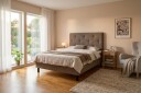 Dream komplett sengesett 120x200 cm asymmetriske knapper - Brun