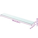 vidaXL Hyllepaneler 2 stk klart glass 90x12 cm