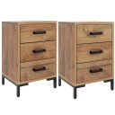 vidaXL Nattbord 2 stk 40x30x55 cm heltre furu