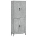 vidaXL Highboard betong grå 69,5x34x180 cm konstruert tre 8720845410483