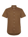 Casual Friday Cfaksel Ss Linen Mix Shirt - Brown - M
