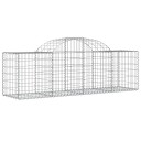vidaXL Gabionkurver buede 30 stk 200x50x60/80 cm galvanisert jern