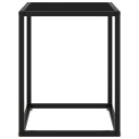 vidaXL Salongbord svart med svart glass 40x40x50 cm