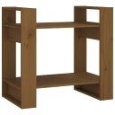 vidaXL Bokhylle/romdeler honningbrun 60x35x57 cm heltre