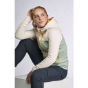 House Of Hygge Pow Zip Hoodie Dame Beige/Lysegrnn L