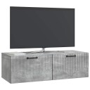  Vegghengt TV skap Betonggrå 98 x 41 x 30 cm Konstruert tre