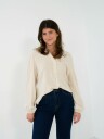 Selected Femme Viva Long Sleeve V-Neck Top Beige 34