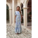 Love Lolina Maxikjole Sophie Puff Maxi Dress Blå