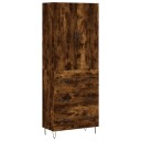 vidaXL Highboard røkt eik 69,5x34x180 cm konstruert tre 8720845475086