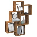  Vegghylle kubeformet gammelt tre 78x15x93 cm konstruert tre 8721158439475