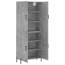  Highboard betonggrå 69,5x34x180 cm konstruert tre