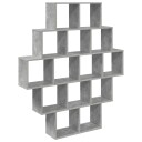 vidaXL Vegghylle Betonggrå 120 x 20 x 136 cm Konstruert tre