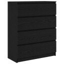 Skjenk svart eik 70x34x90 cm konstruert tre