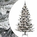 vidaXL Kunstig juletre med julekuler 240 cm 300 LED-lys Varmhvit