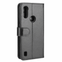 Motorola Moto E6s Lommebok-deksel med Stativ Svart