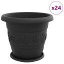 vidaXL Plantepotter 24 stk. Svart Ø 39 x 32 cm Plast