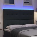  LED Hodegjerde Mørk Grå 80 cm Stoff
