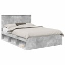  Sengestamme med hodegjerde Betong 160 x 200 cm Massiv furu