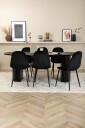 Venture Home   Spisegruppe Bianca med 6 Polar spisestoler   Svart