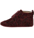 En Fant Tøfler Bordeaux m. Leopardmønster 26 Tøfler Rød