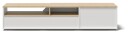 Temahome Verone TV-Bord, Lys eik/Hvit, 180x38x38   Unoliving