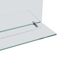vidaXL Veggspeil med hylle 50x70 cm herdet glass