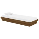 vidaXL Sengeramme honningbrun heltre 75x190 cm 2FT6 Small Single