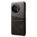 INCOVER OnePlus 11 Kunst Skinn Bakdeksel m. Lommebok - Svart