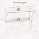 Kompakt skrivebord med skjermstativ – 100x50cm hvit