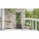  Hageplanter 1 stk Gitter med lagring Brun 40 x 40 x 142 cm Plast