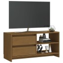 vidaXL TV-benk 80x31x39 cm heltre furu honningbrun