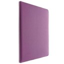 Rotary lærveske iPad 2, iPad 3, iPad 4 beskyttelse og stativ Lilla