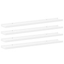 vidaXL Vegghyller 4 stk hvit 80x9x3 cm
