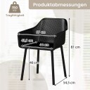 Svart spisestuestolsett – ergonomisk pustende nettingrygg