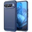 EIDERWOOD Google Pixel 9 Brushed Carbon Deksel - Blå
